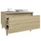 Tavolini 2pz Rovere Sonoma 50x46x35 cm in Legno Multistrato