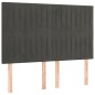 vidaXL Letto a Molle con Materasso e LED Grigio Scuro 140x200 cm vidaXL Letto a Molle con Materasso e LED Grigio Scuro 140x200 cm