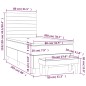 Giroletto a Molle con Materasso Tortora 80x200 cm inTessuto
