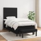 vidaXL Giroletto a Molle con Materasso Nero 80x200 cm inTessuto