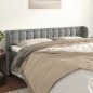 Testiera ad Orecchio Grigio Chiaro 203x23x78/88 cm in Velluto Testiera ad Orecchio Grigio Chiaro 203x23x78/88 cm in Velluto