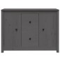 Credenza Grigia 100x35x74 cm in Legno Massello di Pino Credenza Grigia 100x35x74 cm in Legno Massello di Pino