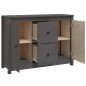 Credenza Grigia 100x35x74 cm in Legno Massello di Pino Credenza Grigia 100x35x74 cm in Legno Massello di Pino