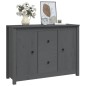 Credenza Grigia 100x35x74 cm in Legno Massello di Pino Credenza Grigia 100x35x74 cm in Legno Massello di Pino