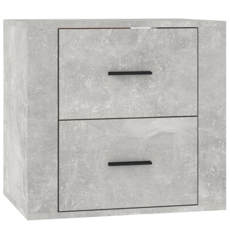 Comodino a Muro Grigio Cemento 50x36x47 cm