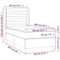 vidaXL Letto a Molle con Materasso e LED Nero 80x200 cm in Tessuto vidaXL Letto a Molle con Materasso e LED Nero 80x200 cm in Tessuto