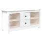 Mobile Porta TV Bianco 103x36,5x52 cm in Legno Massello di Pino Mobile Porta TV Bianco 103x36,5x52 cm in Legno Massello di Pino