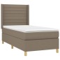 vidaXL Letto a Molle con Materasso e LED Tortora 80x200 cm in Tessuto vidaXL Letto a Molle con Materasso e LED Tortora 80x200 cm in Tessuto
