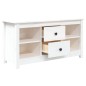 Mobile Porta TV Bianco 103x36,5x52 cm in Legno Massello di Pino Mobile Porta TV Bianco 103x36,5x52 cm in Legno Massello di Pino