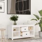 Mobile Porta TV Bianco 103x36,5x52 cm in Legno Massello di Pino Mobile Porta TV Bianco 103x36,5x52 cm in Legno Massello di Pino