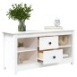 Mobile Porta TV Bianco 103x36,5x52 cm in Legno Massello di Pino Mobile Porta TV Bianco 103x36,5x52 cm in Legno Massello di Pino