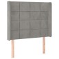 vidaXL Letto a Molle Materasso e LED Grigio Chiaro 80x200 cm Velluto vidaXL Letto a Molle Materasso e LED Grigio Chiaro 80x200 cm Velluto