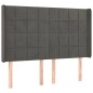 vidaXL Letto a Molle con Materasso e LED Grigio Scuro 140x190 cm