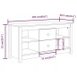 Mobile Porta TV Bianco 103x36,5x52 cm in Legno Massello di Pino Mobile Porta TV Bianco 103x36,5x52 cm in Legno Massello di Pino