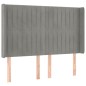 vidaXL Letto a Molle Materasso e LED Grigio Chiaro 140x190 cm Velluto vidaXL Letto a Molle Materasso e LED Grigio Chiaro 140x190 cm Velluto