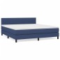 vidaXL Giroletto a Molle con Materasso Blu 160x200 cm in Tessuto