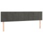 vidaXL Giroletto a Molle con Materasso Grigio Scuro 200x200 cm Velluto