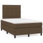vidaXL Giroletto a Molle con Materasso Marrone Scuro 120x200cm Tessuto
