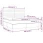 vidaXL Giroletto a Molle con Materasso Tortora 160x200 cm in Tessuto