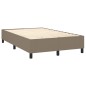 vidaXL Giroletto a Molle con Materasso Tortora 120x200 cm in Tessuto