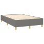 vidaXL Giroletto a Molle con Materasso Grigio Scuro 120x200 cm Tessuto