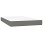 vidaXL Giroletto a Molle con Materasso Grigio Scuro 120x200 cm Tessuto