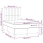 vidaXL Giroletto a Molle con Materasso Grigio Scuro 120x200 cm Tessuto
