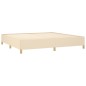 vidaXL Giroletto a Molle con Materasso Crema 200x200 cm in Tessuto