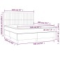 vidaXL Giroletto a Molle con Materasso Blu 160x200 cm in Tessuto