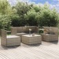 Set Divani da Giardino 5 pz con Cuscini in Polyrattan Grigio