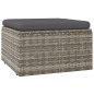 Set Divani da Giardino 5 pz con Cuscini in Polyrattan Grigio