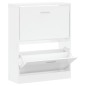 Scarpiera Bianco Lucido 63x24x81 cm in Legno Multistrato Scarpiera Bianco Lucido 63x24x81 cm in Legno Multistrato