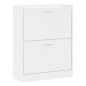 Scarpiera Bianco Lucido 63x24x81 cm in Legno Multistrato Scarpiera Bianco Lucido 63x24x81 cm in Legno Multistrato