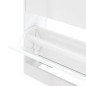 Scarpiera Bianco Lucido 63x24x81 cm in Legno Multistrato Scarpiera Bianco Lucido 63x24x81 cm in Legno Multistrato