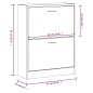 Scarpiera Bianco Lucido 63x24x81 cm in Legno Multistrato Scarpiera Bianco Lucido 63x24x81 cm in Legno Multistrato