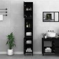 Armadietto da Bagno Nero 30x30x190 cm in Legno Multistrato Armadietto da Bagno Nero 30x30x190 cm in Legno Multistrato