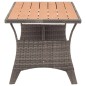 Tavolo da Giardino Grigio 120x70x66 cm in Polyrattan Tavolo da Giardino Grigio 120x70x66 cm in Polyrattan