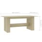 Tavolo da Pranzo Rovere Sonoma 180x90x76cm in Legno Multistrato Tavolo da Pranzo Rovere Sonoma 180x90x76cm in Legno Multistrato