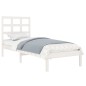 Giroletto Bianco in Legno Massello 75x190 cm Small Single Giroletto Bianco in Legno Massello 75x190 cm Small Single