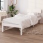 Giroletto Bianco in Legno Massello 75x190 cm Small Single Giroletto Bianco in Legno Massello 75x190 cm Small Single