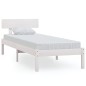 Giroletto Bianco in Legno Massello 75x190 cm Small Single Giroletto Bianco in Legno Massello 75x190 cm Small Single