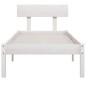Giroletto Bianco in Legno Massello 75x190 cm Small Single Giroletto Bianco in Legno Massello 75x190 cm Small Single