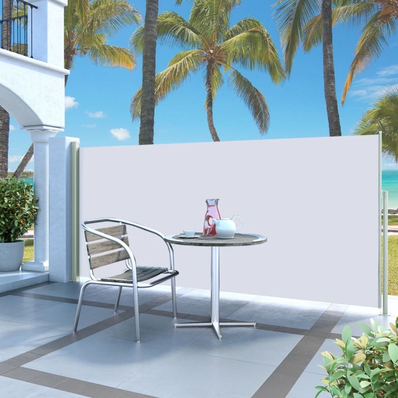 Tenda da Sole Laterale Retrattile 140 x 300 cm Crema Tenda da Sole Laterale Retrattile 140 x 300 cm Crema