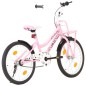 Bici per Bambini con Trasportino Frontale 20'' Rosa e Nera Bici per Bambini con Trasportino Frontale 20'' Rosa e Nera