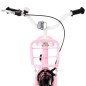 Bici per Bambini con Trasportino Frontale 20'' Rosa e Nera Bici per Bambini con Trasportino Frontale 20'' Rosa e Nera