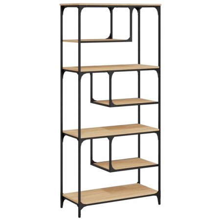 Libreria Rovere Sonoma 81x36x176 cm in Legno Multistrato
