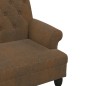 Panca con Schienale Marrone 120x62x75,5 cm in Scamosciato Panca con Schienale Marrone 120x62x75,5 cm in Scamosciato