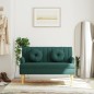 Panca con Cuscini Verde Scuro 113x64,5x75,5 cm in Tessuto Panca con Cuscini Verde Scuro 113x64,5x75,5 cm in Tessuto