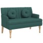 Panca con Cuscini Verde Scuro 113x64,5x75,5 cm in Tessuto Panca con Cuscini Verde Scuro 113x64,5x75,5 cm in Tessuto