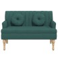 Panca con Cuscini Verde Scuro 113x64,5x75,5 cm in Tessuto Panca con Cuscini Verde Scuro 113x64,5x75,5 cm in Tessuto